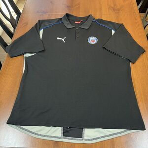 Puma Polo Shirt Mens XL Black Bath Rugby English Premiership Polo‎ Union Jersey